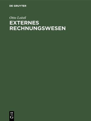 cover image of Externes Rechnungswesen